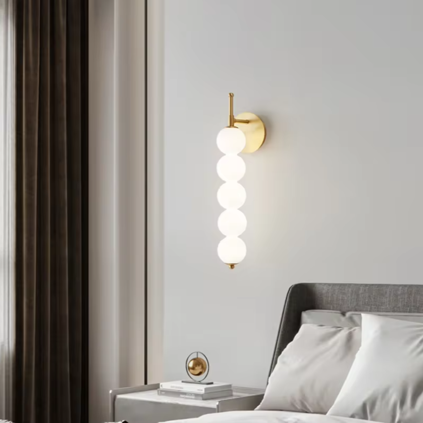 Wall Lamp With Milky White Lampshade