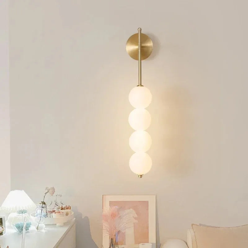 Wall Lamp With Milky White Lampshade