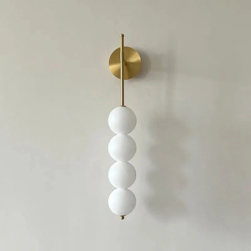Wall Light With Milky White Lampshade