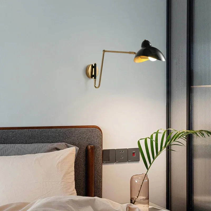 Wall Light With Swing Arm For Bedroom