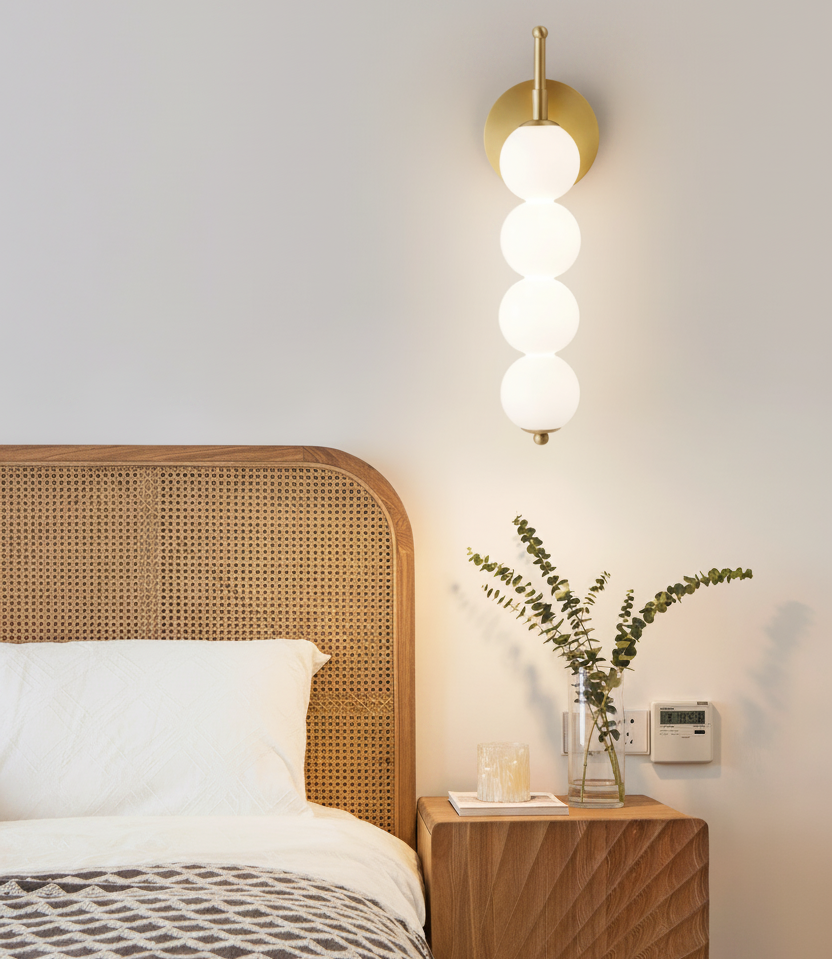Wall Sconces With Milky White Lampshade