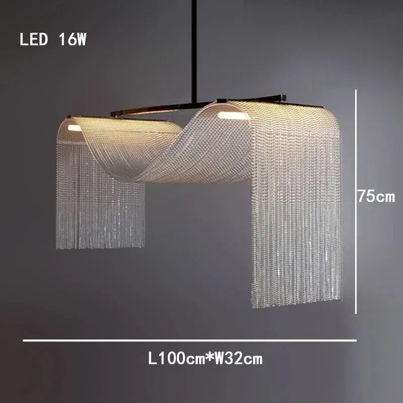 Waterfall Tassel Chandelier for Living Room