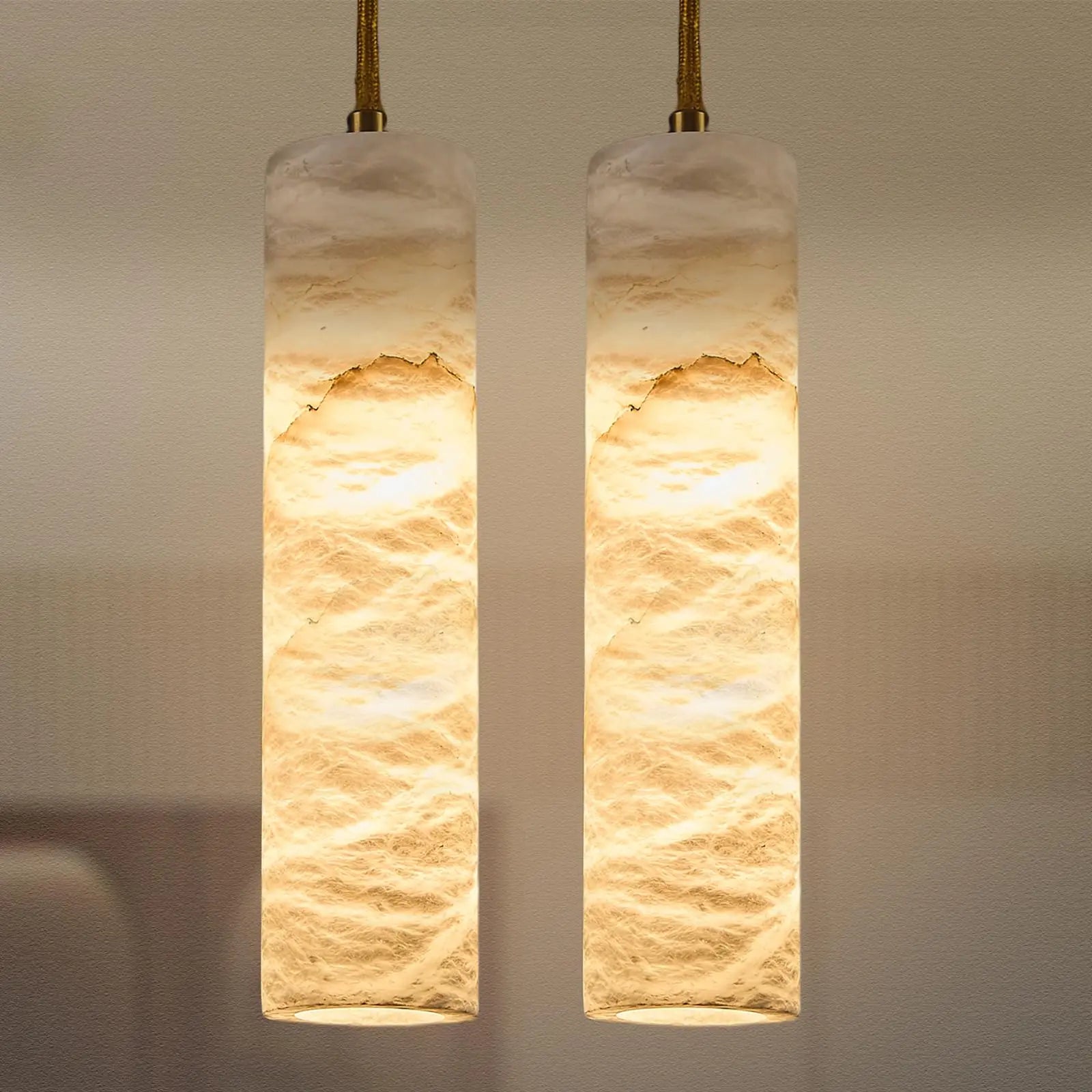 White Alabaster Pendant Lights