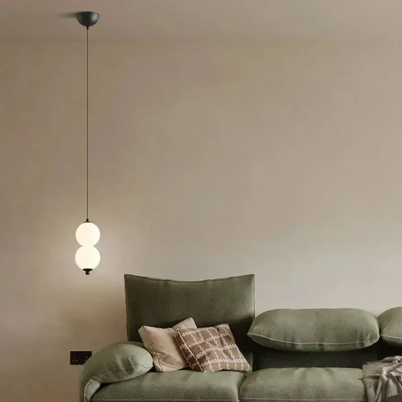 White Ball Pendant Light for Living Room
