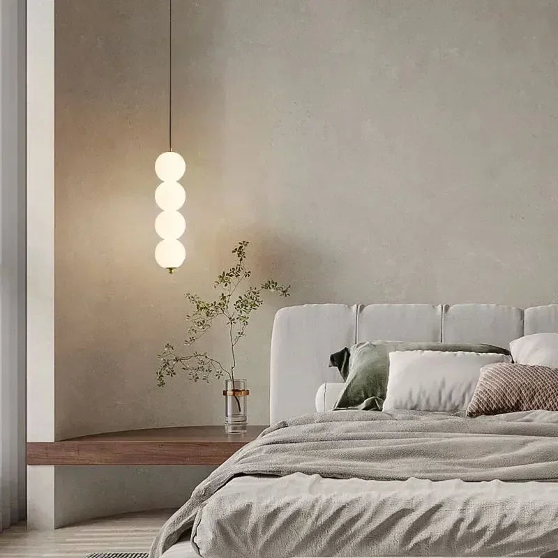 White Ball Pendant Light for Bedroom Or Living Room