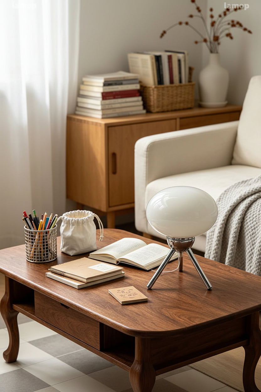 White Bauhaus Table Lamp