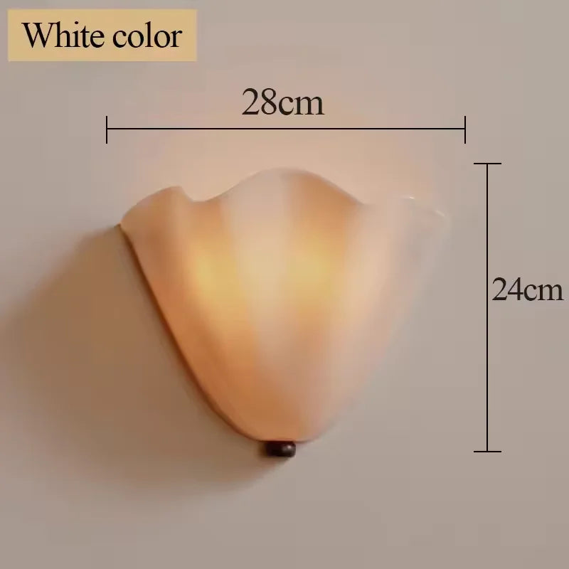 White Colorful Retro Glass Wall Lamp