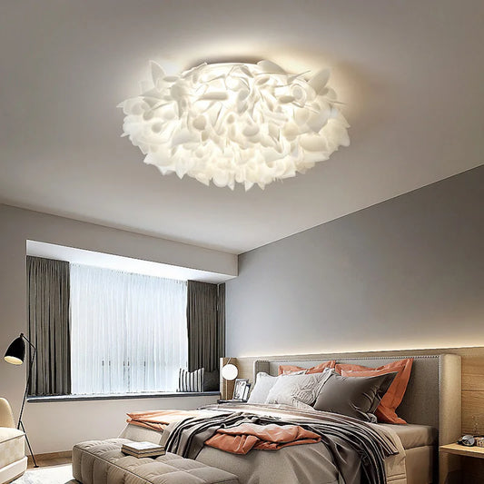 White Flower Ceiling Light