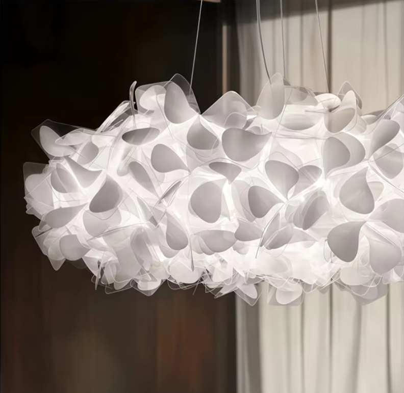 Flower Petal Hanging Ceiling Light White