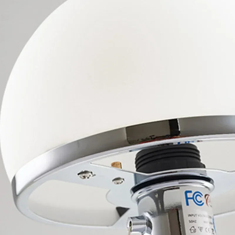 White Glass Bauhaus Table Lamp