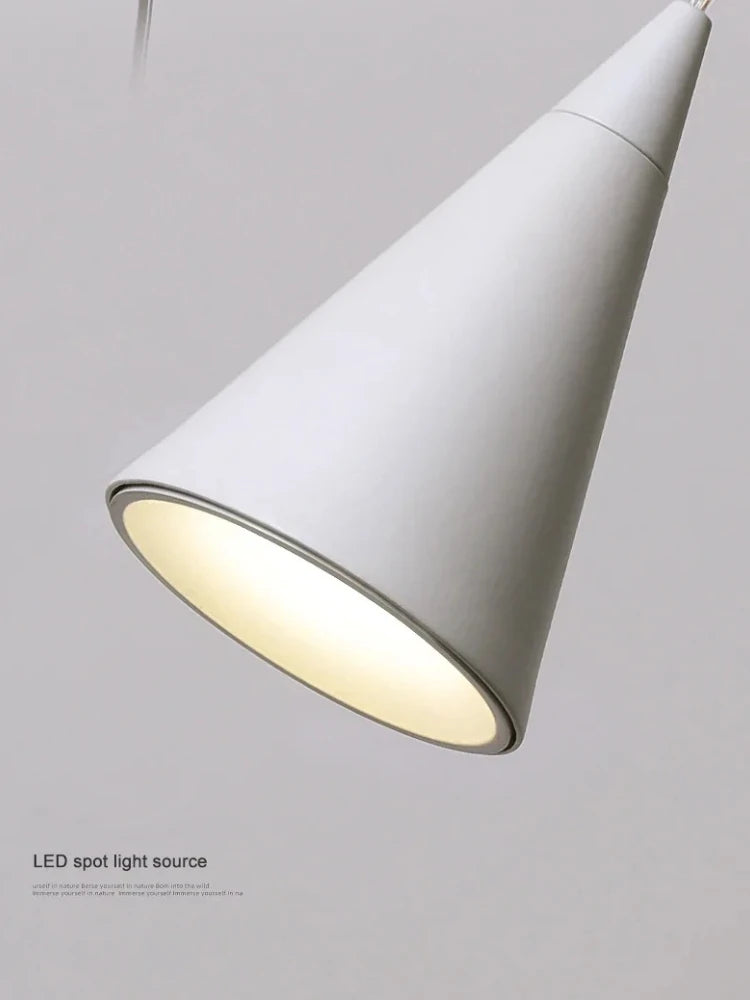 White Minimalist Cone Pendant Lights