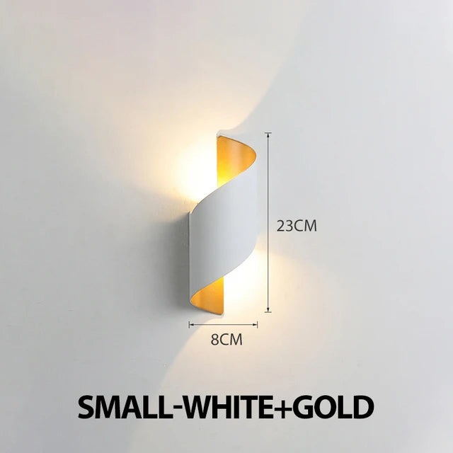 White Spiral Wall Sconce Lights