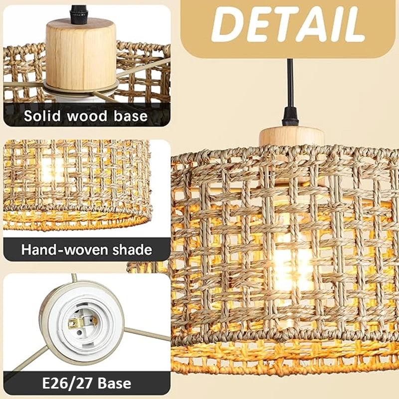 Wicker Rattan Pendant Lamps