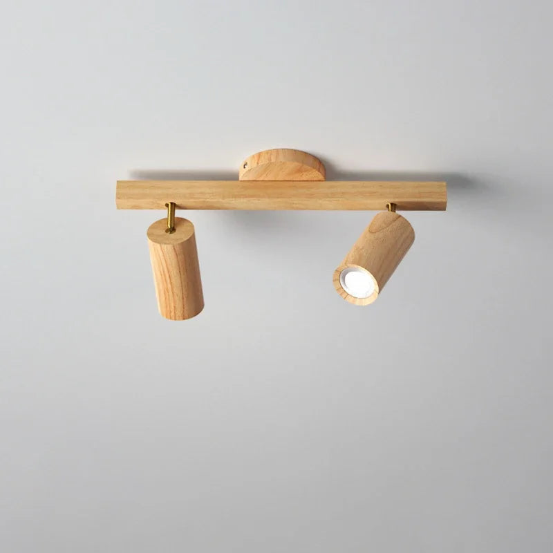 Wooden Double Spotlight