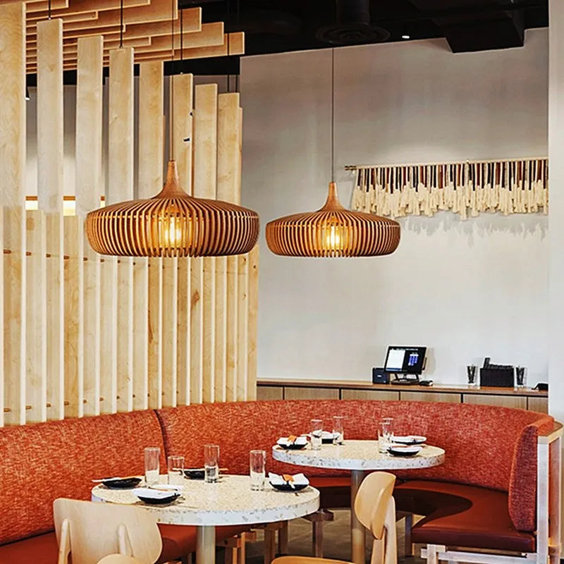 Wooden Hanging Pendant Ceiling Lights