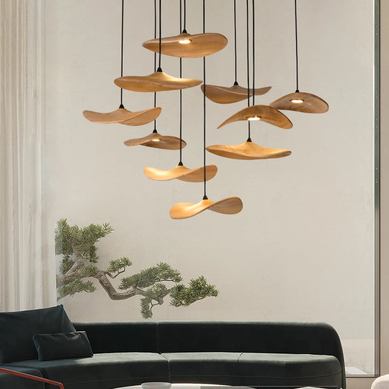 Wooden Pendant Light Chandelier