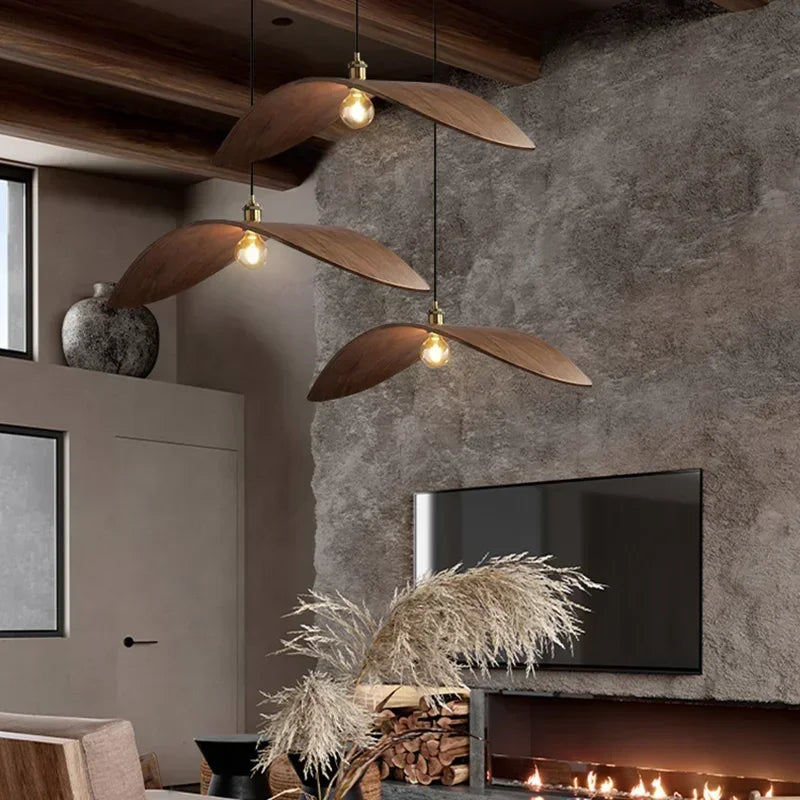 Wooden Pendant Light For Living Room
