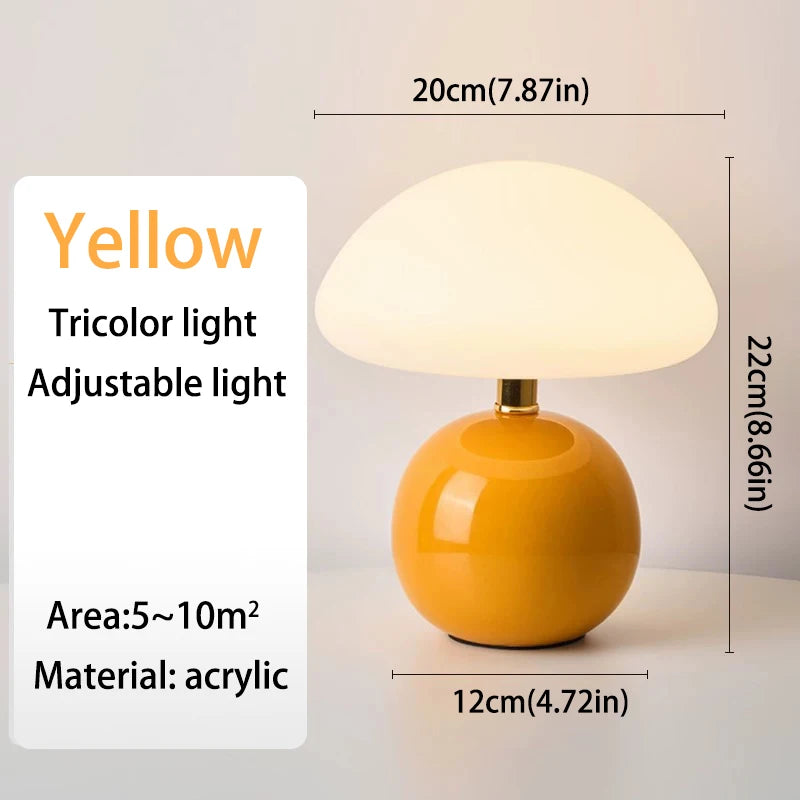 Yellow Mushroom Table Lamp