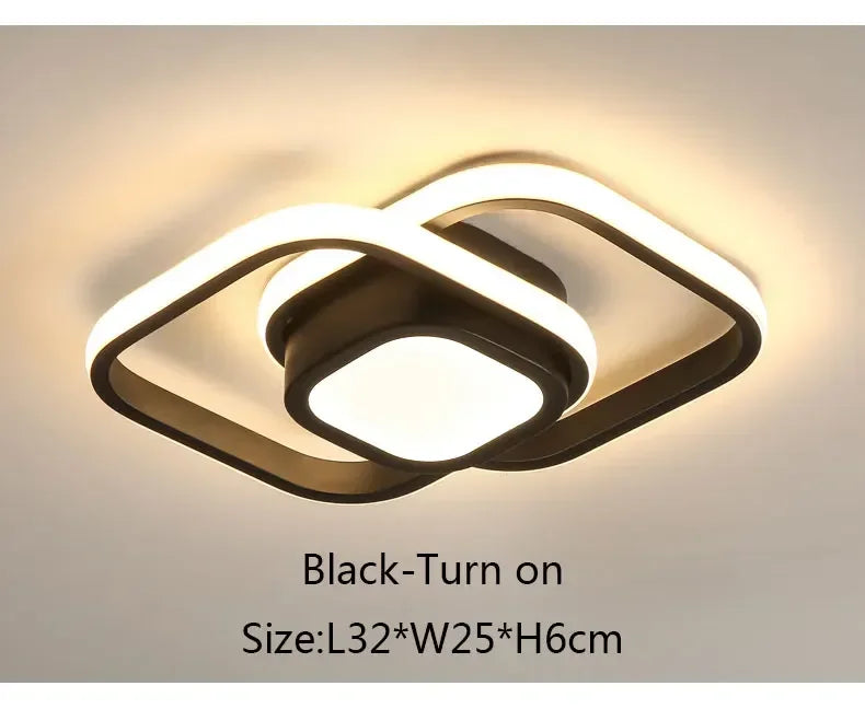 black square Simple Ceiling Light