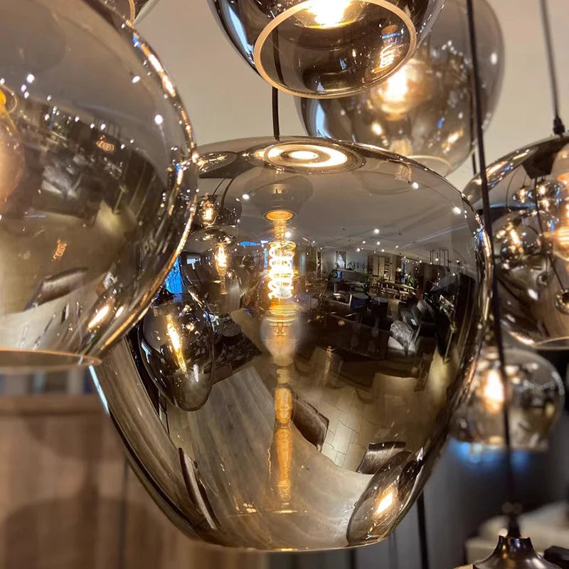 detail Handblown Glass Ceiling Light