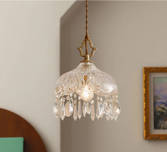 French Retro Glass Pendant Light