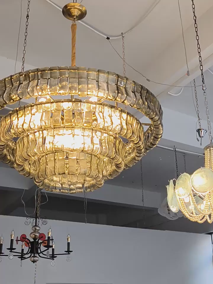 Vintage Glass Chandelier