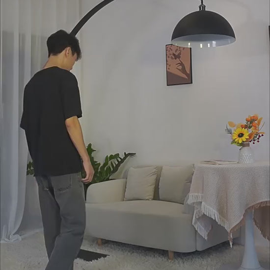 Large Black Arched Floor Lamp