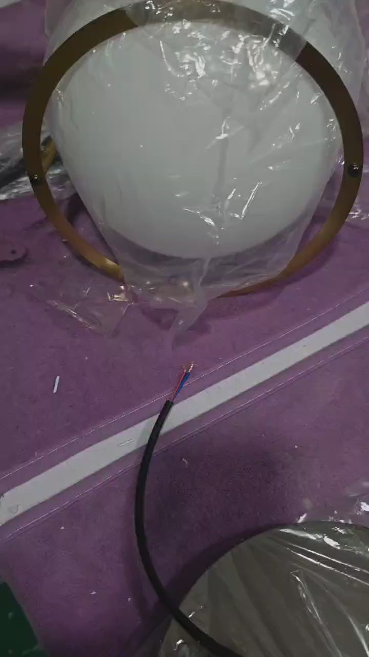 Copper Glass Ball Pendant Lights
