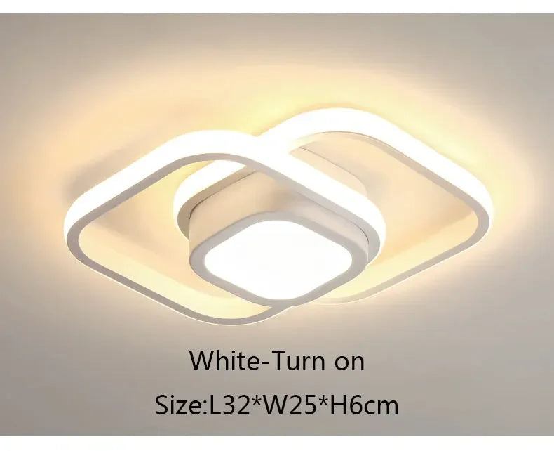 square white Simple Ceiling Light