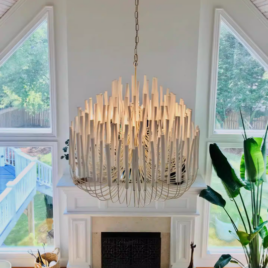 wooden chandelier