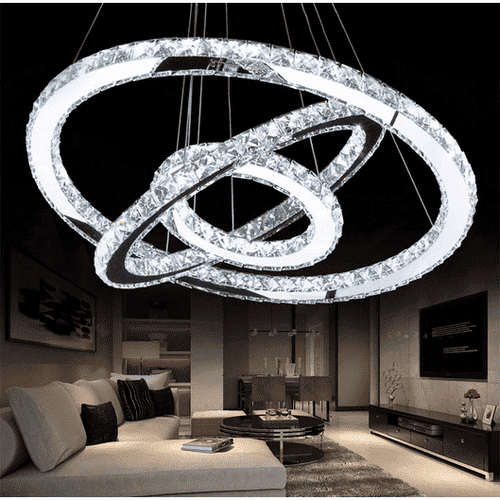 Modern Crystal Circle Chandeliers – Brentwood Interiors