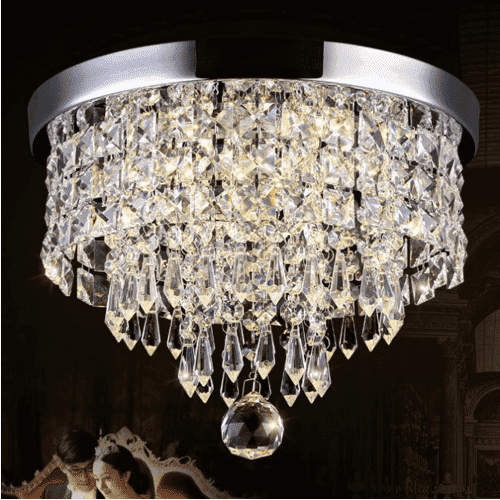 Round Crystal Look Chandelier