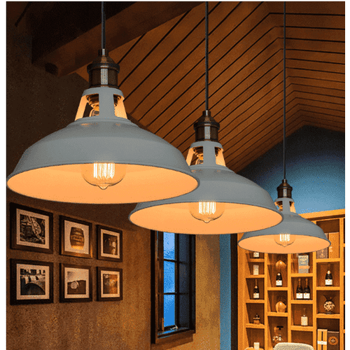 Lampes suspendues de style rétro industriel