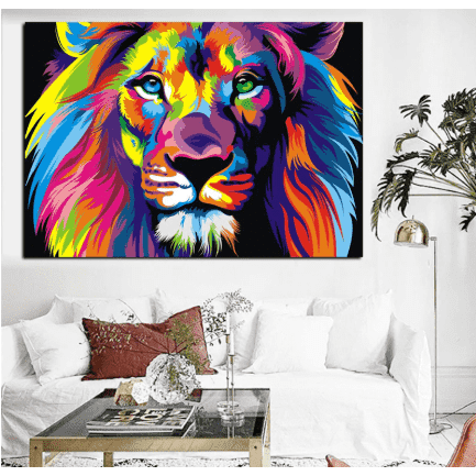 Lion Painting On Canvas