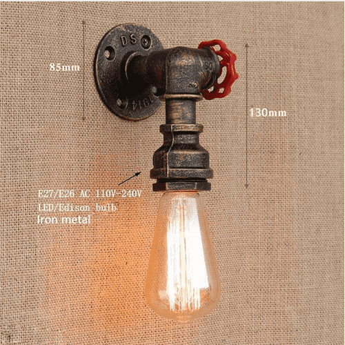 Loft Industrial Retro Pipe Wall Lamp