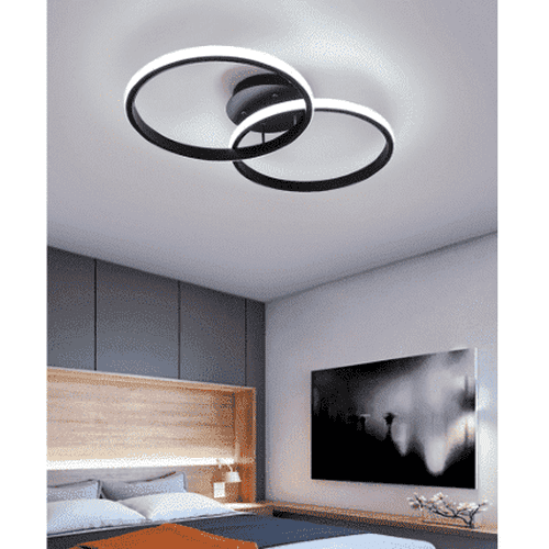 Plafonniers LED modernes à double cercle