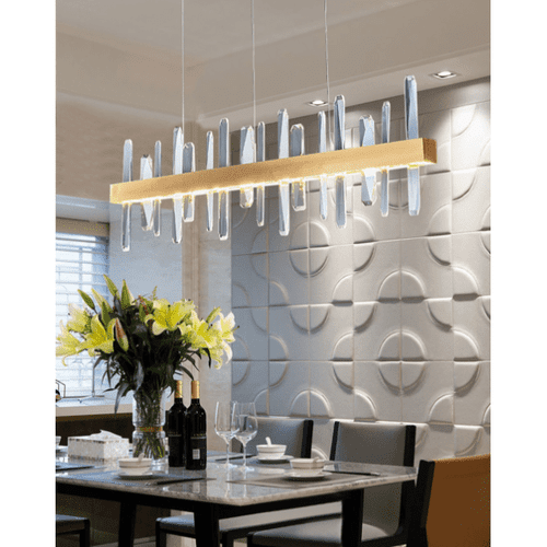modern dining room chandelier with crystal