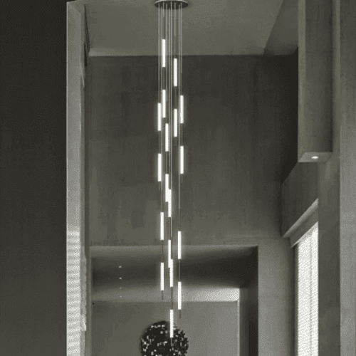 chandelier for staircase