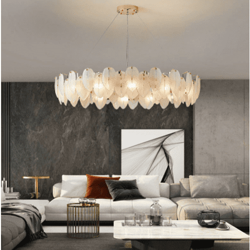 Modern Glass Feather Chandeliers