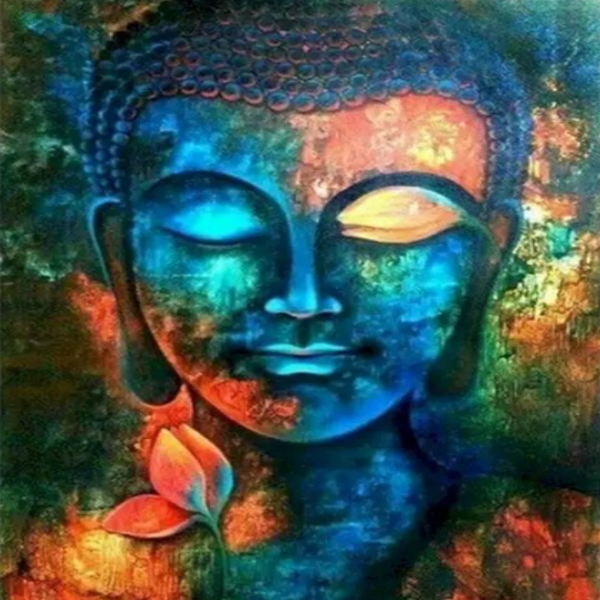 colorful buddha canvas