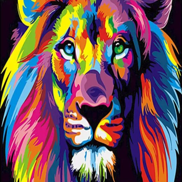 lion paint by numbers