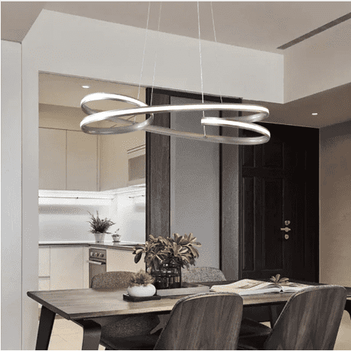 Modern chrome Hang Light