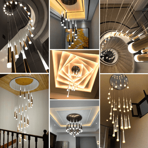 Pendant Cluster Light For Stairs Foyers