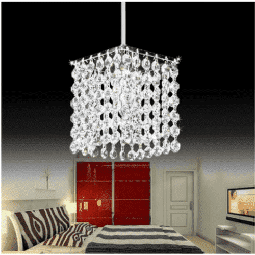 square crystal chandelier